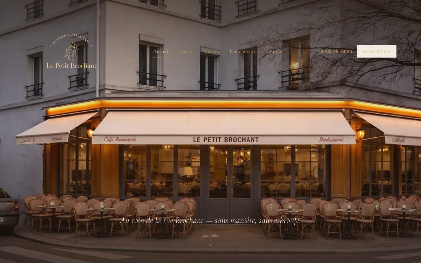 Le Petit Brochant - Aperçu du site