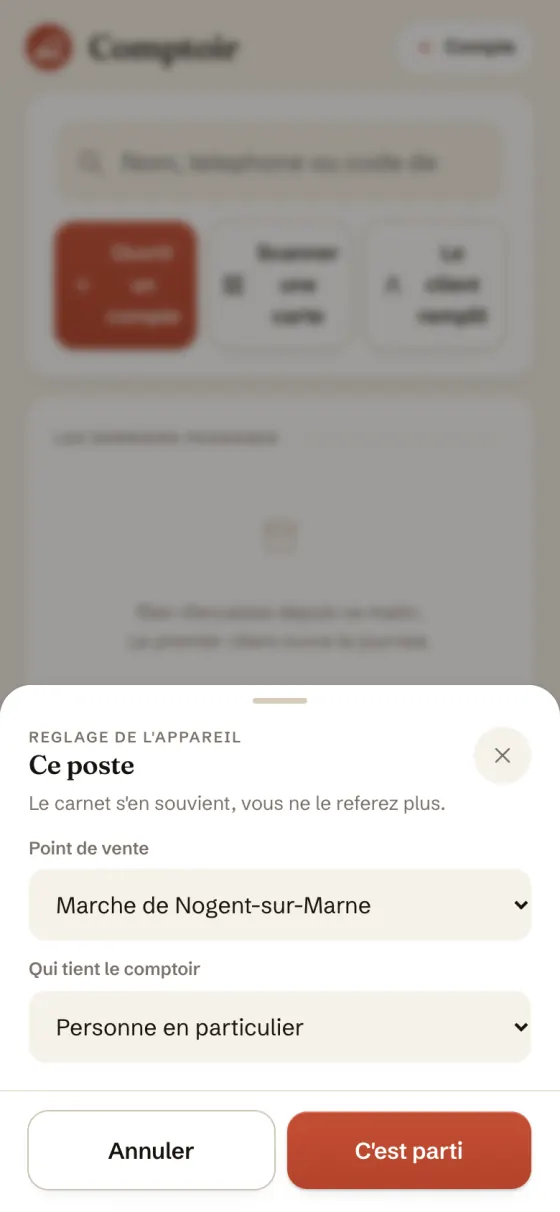 Le site Le Carnet Caron sur téléphone