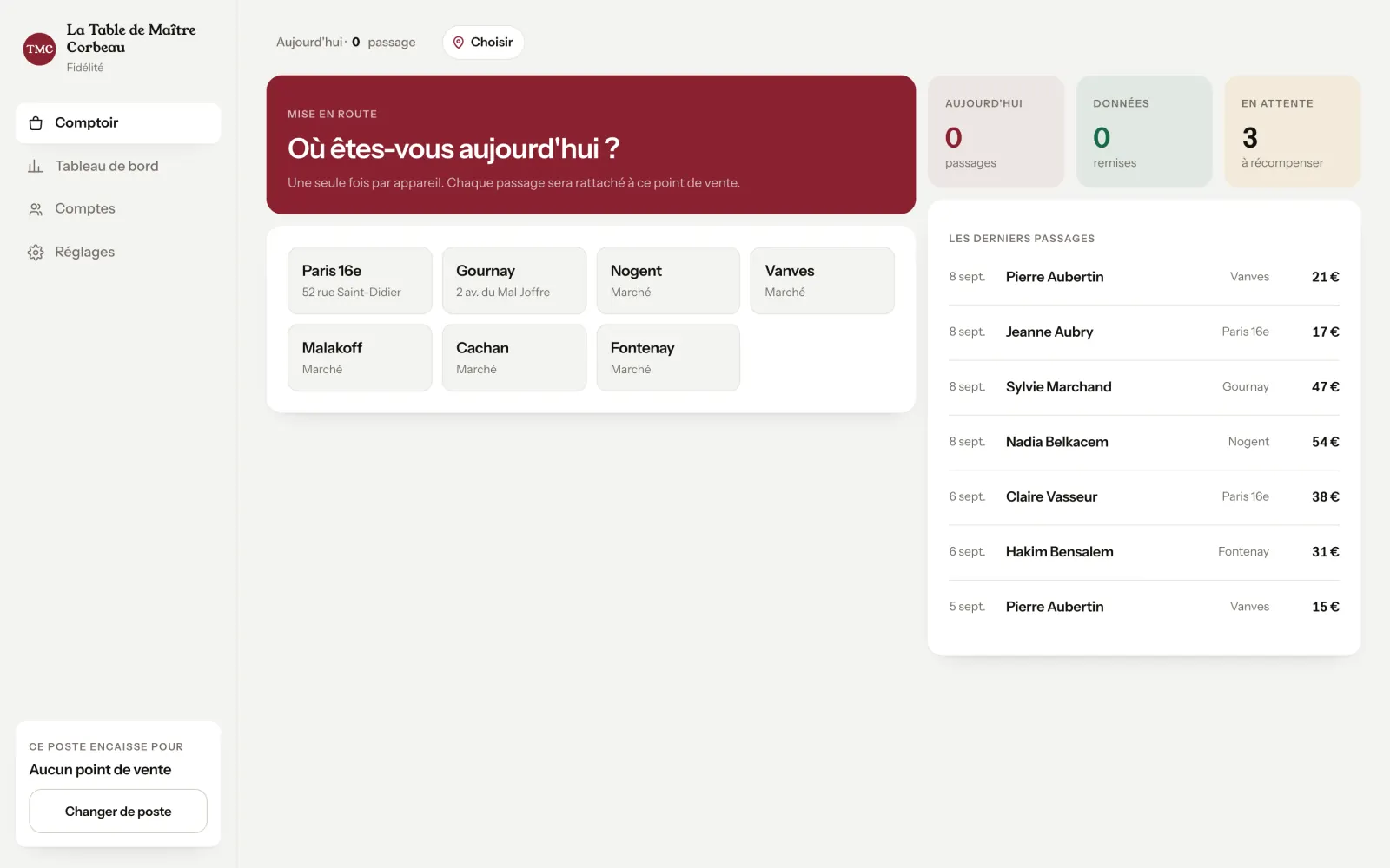 Page d'accueil du site Le compte du Corbeau sur ordinateur