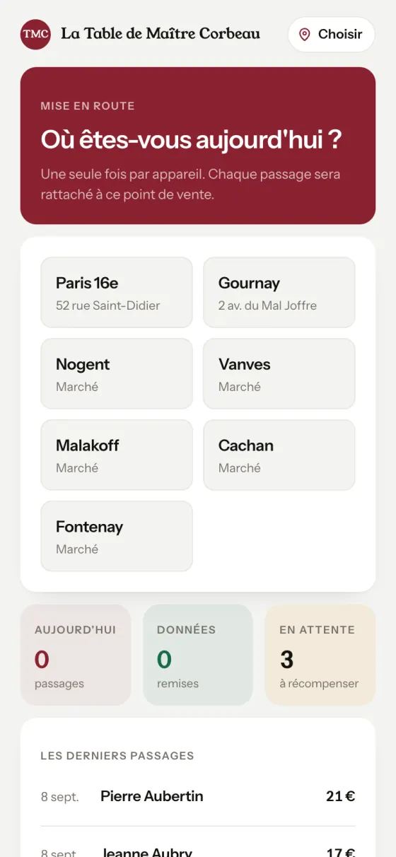 Le site Le compte du Corbeau sur téléphone