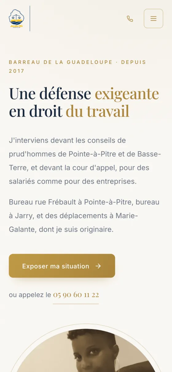 Le site Me Jennifer Zig sur téléphone