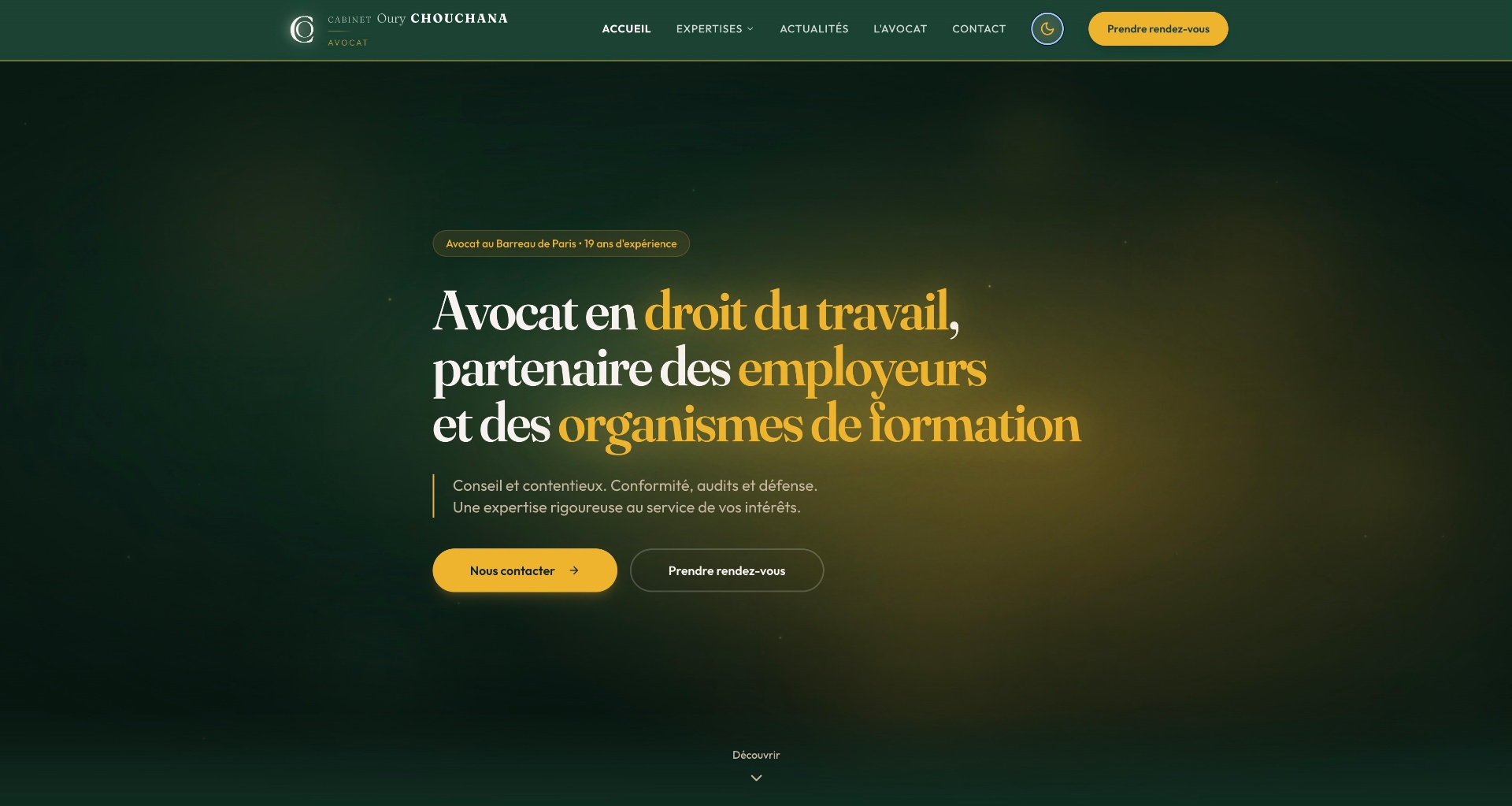 Oury Chouchana Avocat - Mode nuit