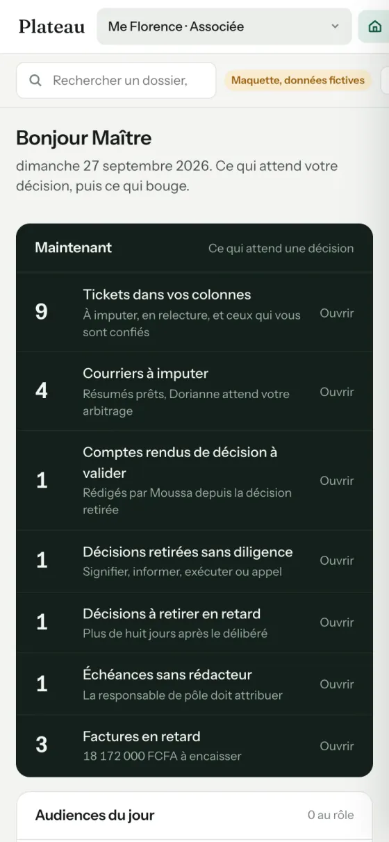 Le site Plateau sur téléphone