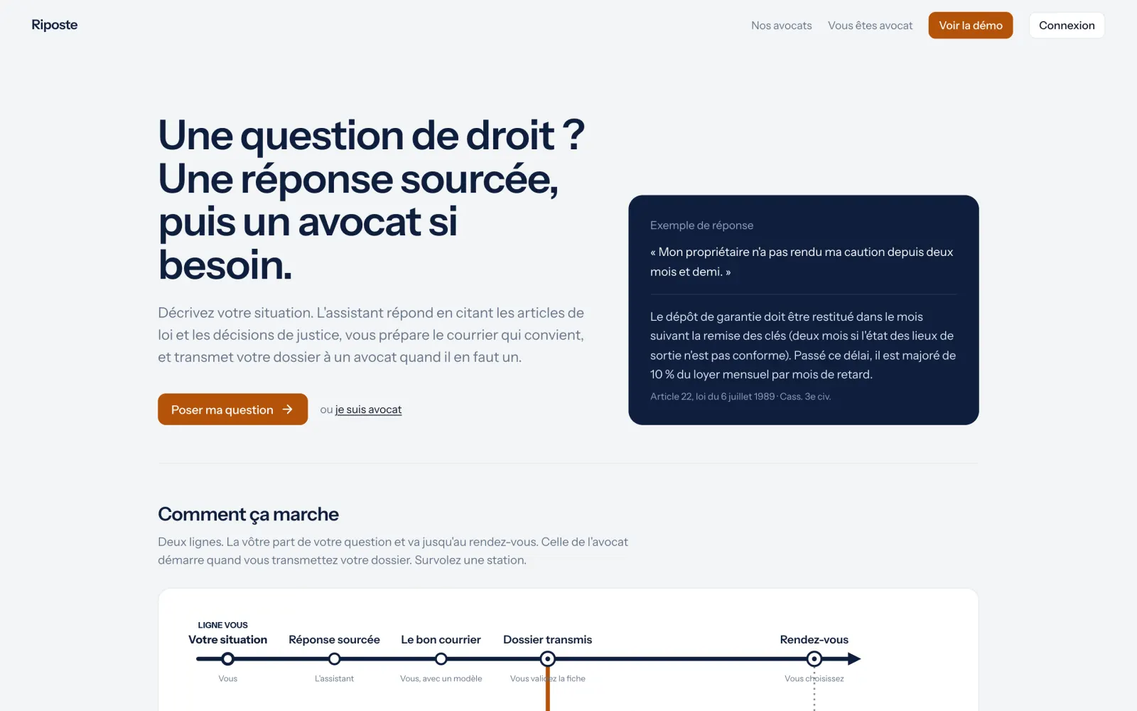 Page d'accueil du site Riposte sur ordinateur