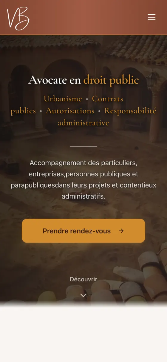 Le site Me Valentine Barloy sur téléphone