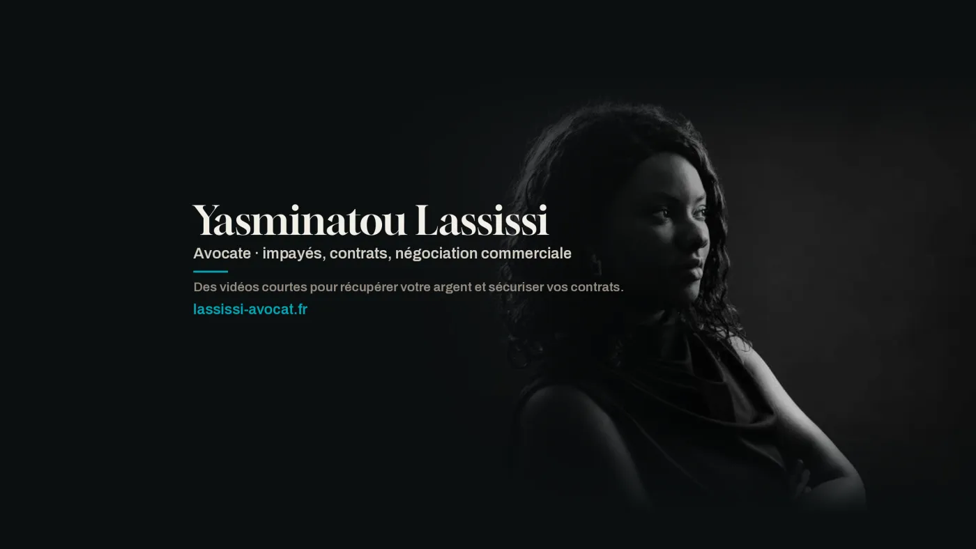 Bannière de la chaîne YouTube Me Yasminatou Lassissi